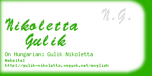 nikoletta gulik business card